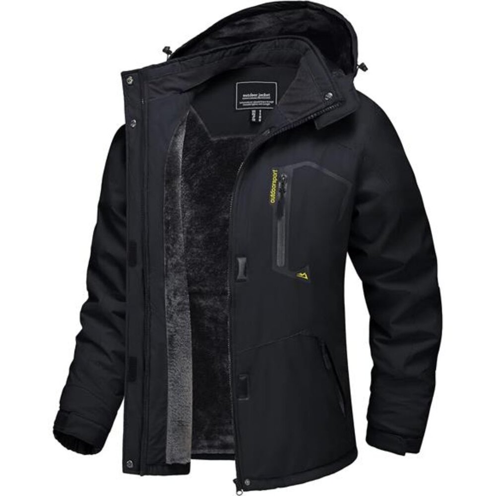 Womens Winter Jacket Waterproof Ski Snow Coat Hooded Fleece Warm Windproof Coat
